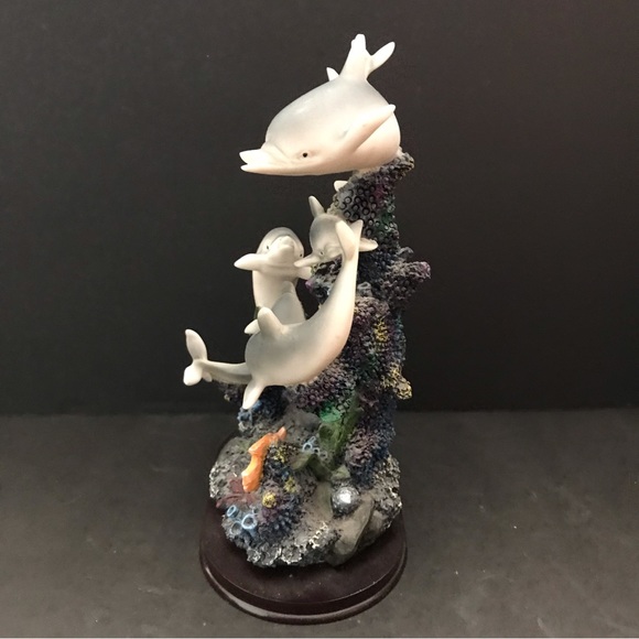 Vintage Dolphins figurine marine life sculpture 10-1/2” tall - Picture 3 of 12